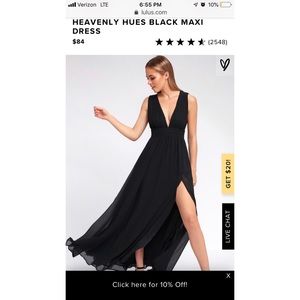 Formal black maxi dress